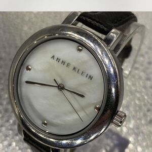 ^^^ Anne Klein *** Silver-Tone Case  *** Mother-of-Pearl Dial Watch  ^^^